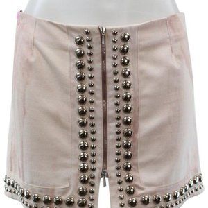 RED Valentino Pink Studded Mini Skirt Size 4 S